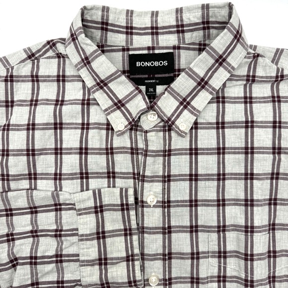 Bonobos Men's Prominent Fit Long Sleeve XXL 2XL Button Down Multicolor Striped - Picture 1 of 6